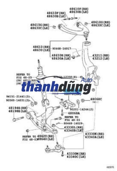 CAO SU CÀNG A NHỎ XE TOYOTA HILUX 2011 | 486540K040 - Ảnh 5