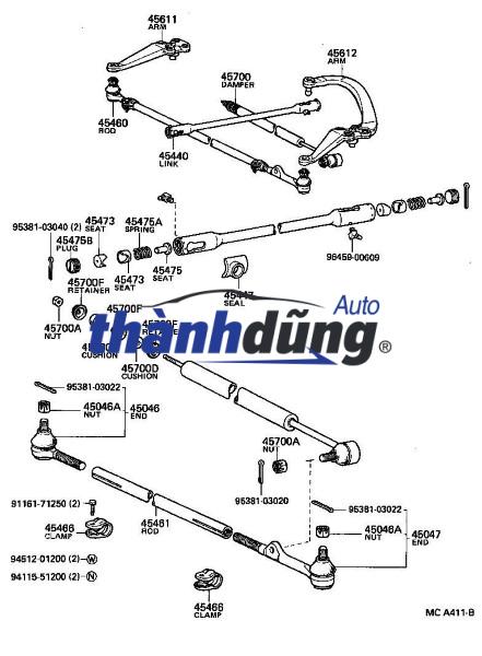 THANH GIẰNG LÁI TRONG NISSAN PATROL Y61 | 48680VC026 - Ảnh 5