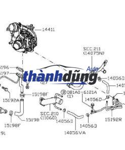 ỐNG NƯỚC TURBO XE NISSAN NAVARA 2.5 2010 | 14498EB70A - Ảnh 5