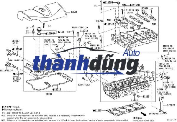 GIOĂNG VAN VVTI TOYOTA WIGO 2017-2023 | 111590Y020 - Ảnh 5
