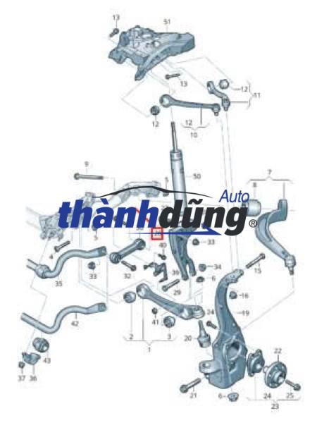 CÀNG A TRƯỚC AUDI SQ5 2021 | 80D407694 - Ảnh 4