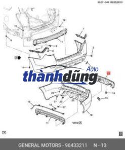 ỐP VIỀN DƯỚI CẢN SAU XE CHEVROLET CAPTIVA 2010 | 96433211 - Ảnh 5